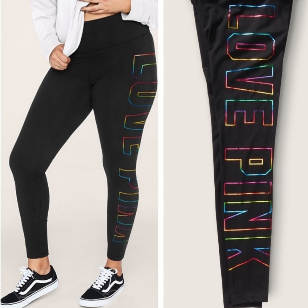Vs PINK Rainbow Foil Shine Legging Xl